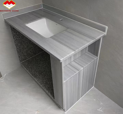 Carreaux polis en pierre calcite de type marbre gris étoile pour lavabo et évier de salle de bain