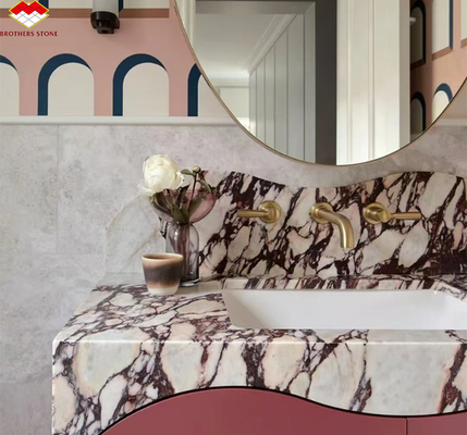 Cuve à vanité en marbre moderne Calacatta Viola pour les comptoirs et les éviers de cuisine