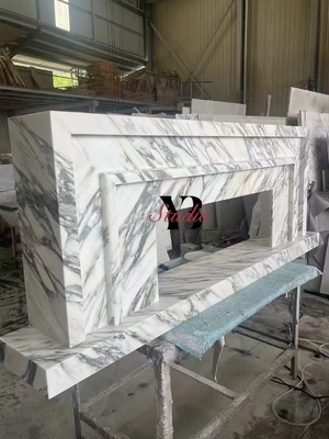 Villa Design moderne sculpté italien Arabescato Corchia Chemin de marbre blanc personnalisé