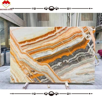 Couleur rouge d' Onyx, plaque d' Agate, pierre, fond poli, mur, jaune d' Onyx, marbre