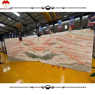 Couleur rouge d' Onyx, plaque d' Agate, pierre, fond poli, mur, jaune d' Onyx, marbre