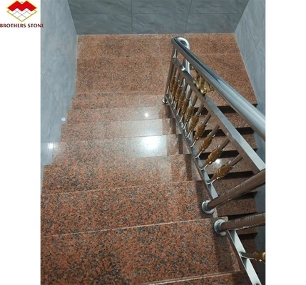 G562 Granit rouge de pierre naturelle polissée antidérapante Granite de dalle pour l'escalier de luxe