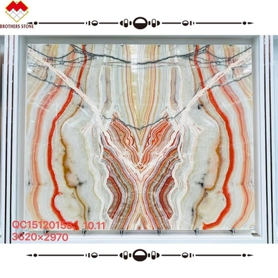 Couleur rouge d' Onyx, plaque d' Agate, pierre, fond poli, mur, jaune d' Onyx, marbre