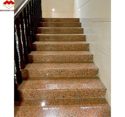G562 Granit rouge de pierre naturelle polissée antidérapante Granite de dalle pour l'escalier de luxe