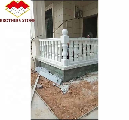 Surface finie polissée Colonne de poignée pour la décoration de la maison dans le marbre blanc de Guangxi