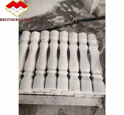 Surface finie polissée Colonne de poignée pour la décoration de la maison dans le marbre blanc de Guangxi