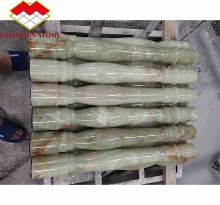 Manche en marbre d' Onyx blanc et vert pour les escaliers