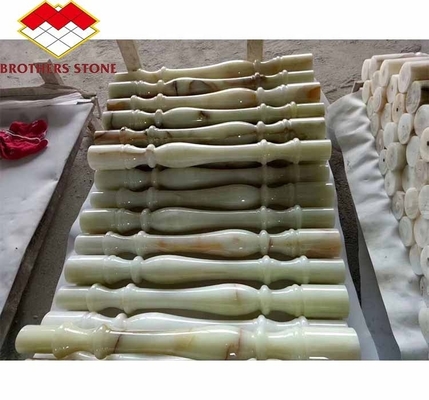 Manche en marbre d' Onyx blanc et vert pour les escaliers