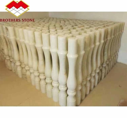 Manche en marbre d' Onyx blanc et vert pour les escaliers