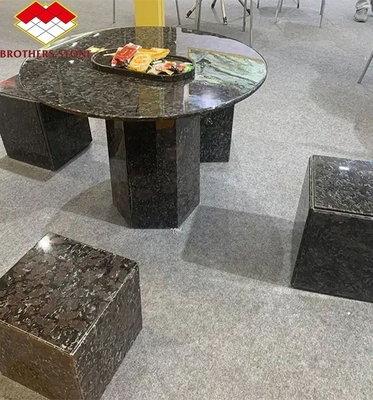 Table basse en granit chinois en pierre naturelle pour une table ronde polissée moderne