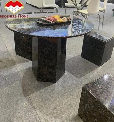 Table basse en granit chinois en pierre naturelle pour une table ronde polissée moderne