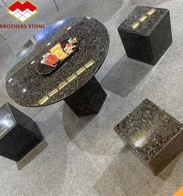 Table basse en granit chinois en pierre naturelle pour une table ronde polissée moderne