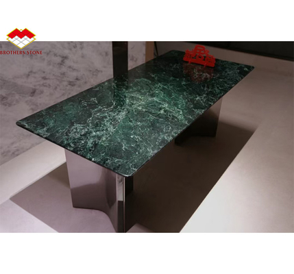 Marbre vert foncé de calcite pour le design moderne Villa salle de bain Evier et table à manger