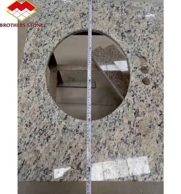 Top en granit taillé sur mesure pour salle de bain d' hôtel de luxe Vanité de pierre naturelle polie