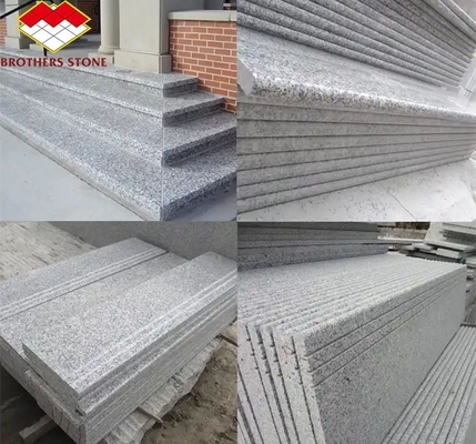 Plancher en granit naturel, pierre, design moderne, échelles flottantes droites taillées sur mesure
