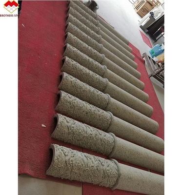 Colonne de relief en pierre naturelle pour la conception de piliers creux extérieurs dans la décoration hôtelière