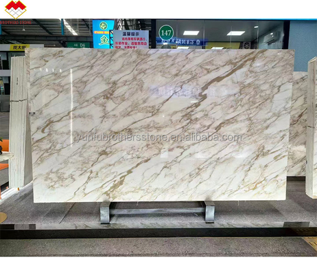Commerce FOB Modern Calacatta plaque de marbre d'or de l'Italie pour le plancher mural