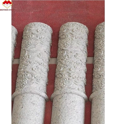 Colonne de couverture de granit de style américain en marbre sculpté Colonne ronde creuse à Yunfu