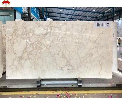 Forme de pierre grande dalle unique veine d'or Calacatta marbre d'or pour le revêtement des murs de l'hôtel
