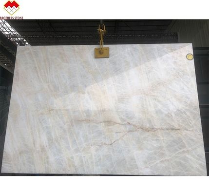 Carreaux en onyx blanc rétroéclairés pour les murs et le sol Translucides en marbre blanc cristallin