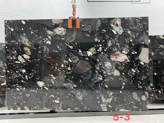revêtement en pierre de mur 3D en marbre de Dolomite pour un comptoir de table de villa sur mesure