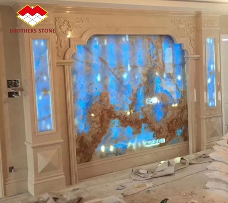Panneau de pierre naturelle translucide pour décoration intérieure