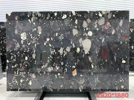 Design de plancher de bureau feuille de marbre naturel avec motif d'agate de Yunfu