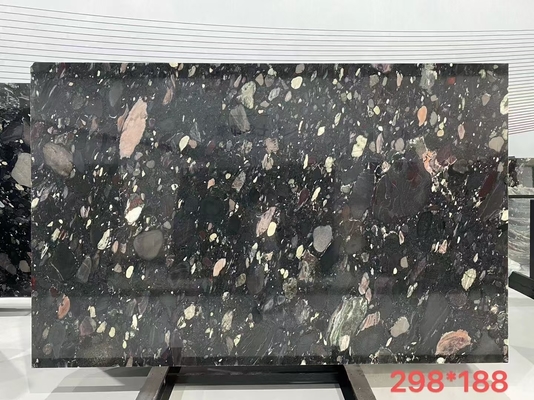 Design de plancher de bureau feuille de marbre naturel avec motif d'agate de Yunfu