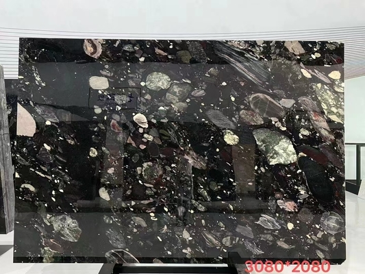 Design de plancher de bureau feuille de marbre naturel avec motif d'agate de Yunfu