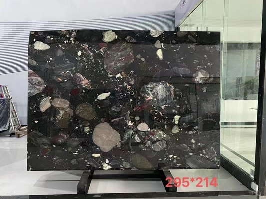 Design de plancher de bureau feuille de marbre naturel avec motif d'agate de Yunfu