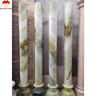 L'encre de décoration Verte Veines blanches Colonne de marbre Colonne romaine Creux 15-30 mm Épaisseur
