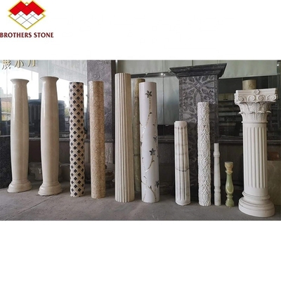 L'encre de décoration Verte Veines blanches Colonne de marbre Colonne romaine Creux 15-30 mm Épaisseur