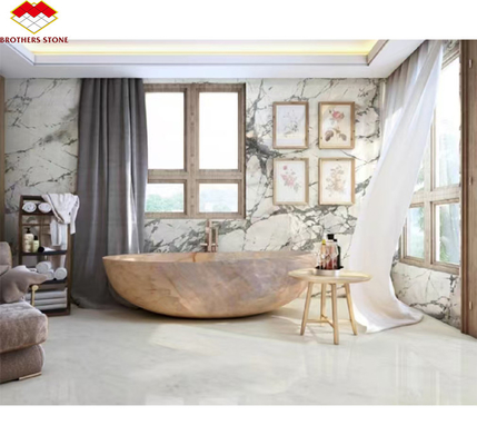 Style de design moderne de luxe pierre de neige rivière des dalles de marbre pour la conception intérieure