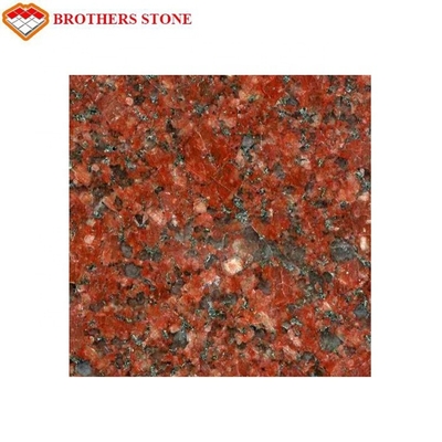 Pierre flambée polie de granit, dalle rouge de granit de fleur impériale de l'Inde