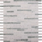 Tuiles de mosaïque en verre noires et blanches, tuile de marbre ronde 30x30 de mur de mosaïque de la triangle 3D