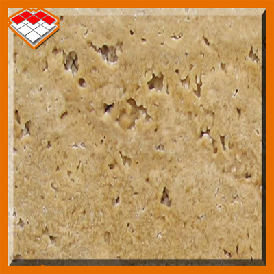 Dalle en pierre de marbre aiguisée polonaise de la CE 30mm de travertin jaune
