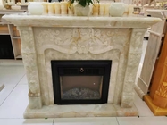 Bordure décorative adaptée aux besoins du client de cheminée de marbre de pierre d'onyx