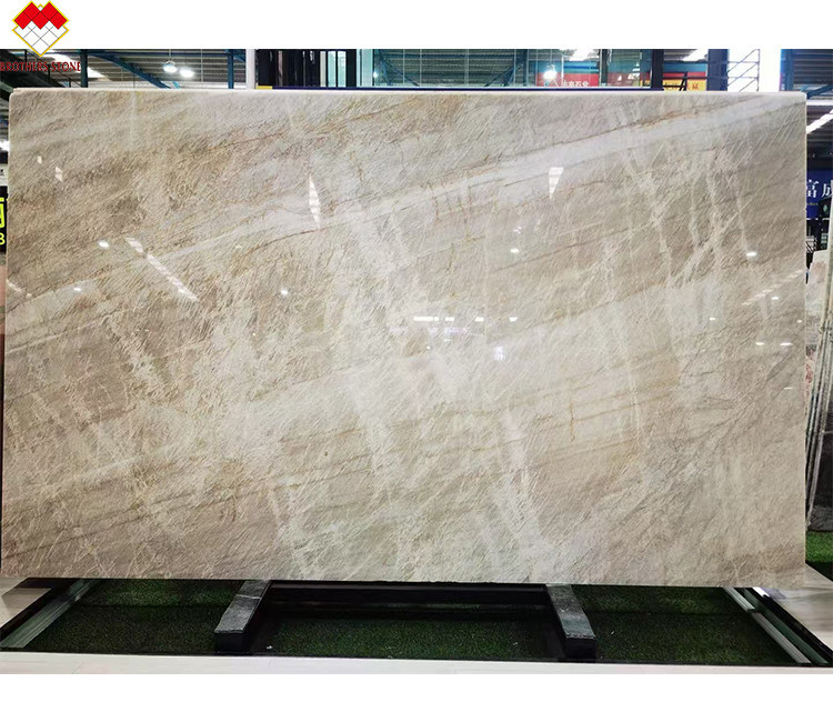 18 mm CNF Taj Mahal Comptoir en pierre cristalline rétroéclairée de quartzite blanc pour la décoration intérieure