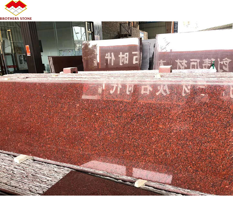 Plaques de granit rouge de l'Inde moderne pour les murs extérieurs intérieurs, les pierres et les cadres de portes