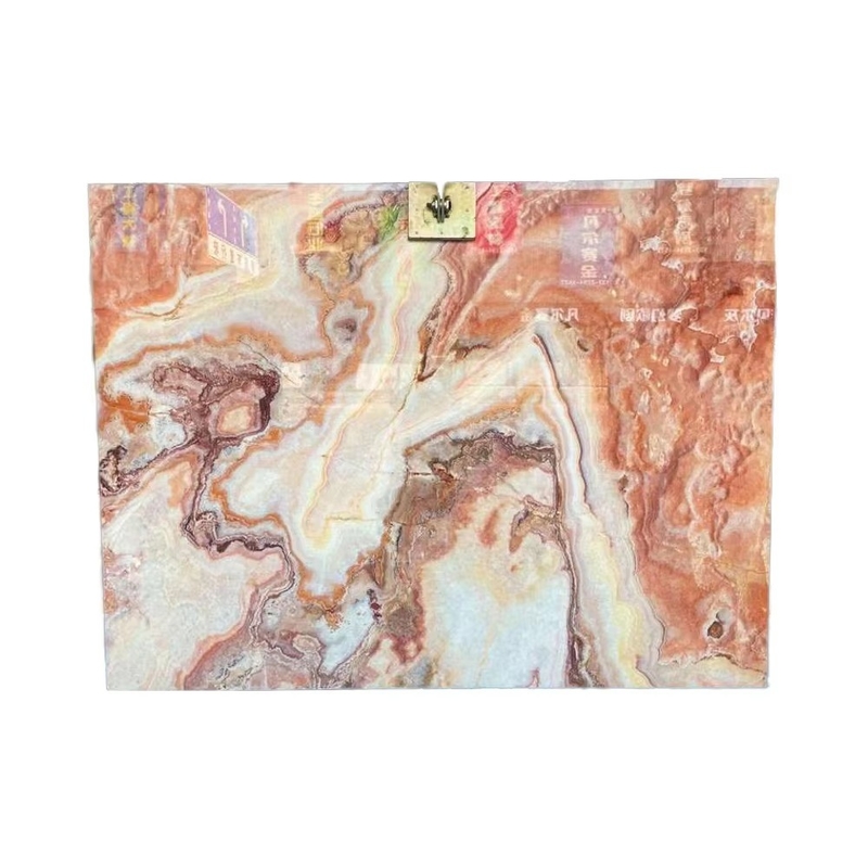 Carreaux de plancher en dalles d'onyx de jade rouge polissé pour lavabo Component épaisseur 16 mm