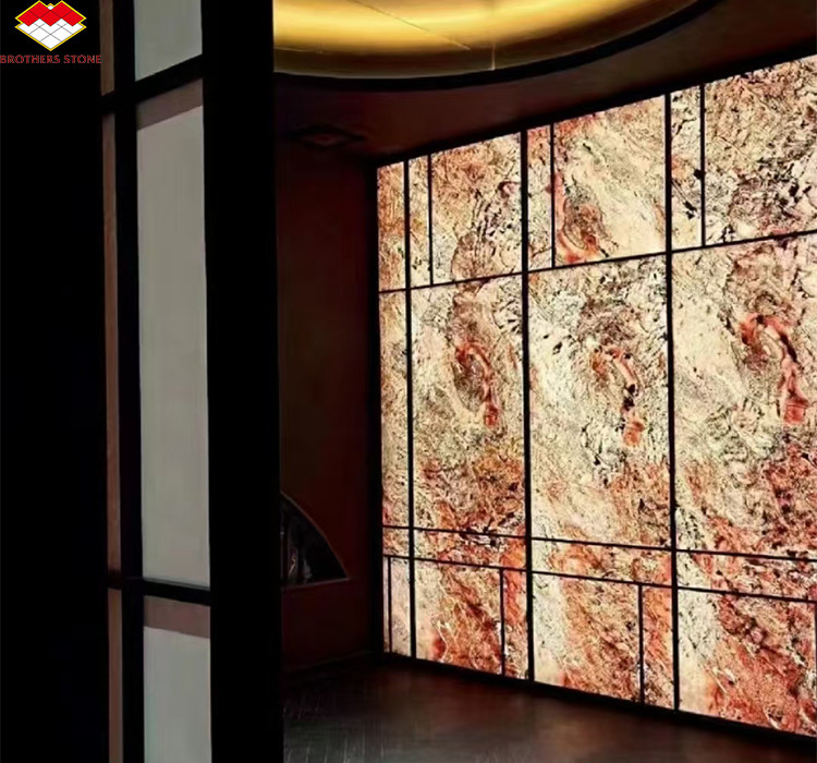 Panneaux de pierre translucides et flexibles en ardoise pour un design d'intérieur moderne