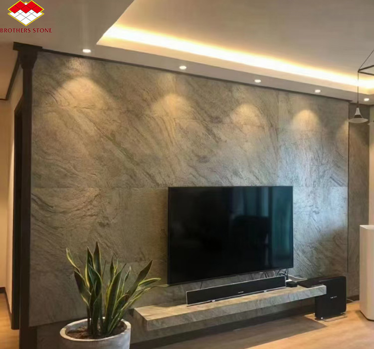 Carreaux muraux en feuille de faisceau de pierre naturelle ultra-mince pour le design intérieur d'hôtel moderne