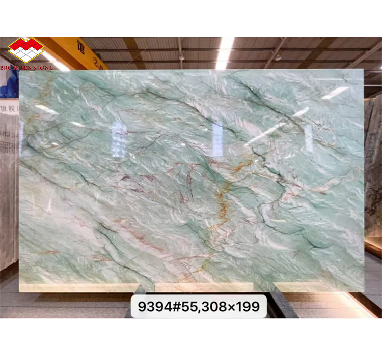 Carreaux de granit de marbre de style Royal Green Quartzite naturel pour le sol et le mur d'un hôtel