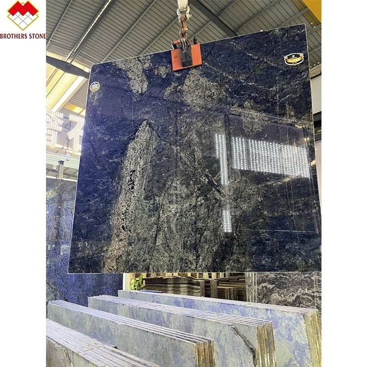 Design moderne Luxe élégant Brésil Rêve Saphir Blue Stone rétroéclairé Labradorite Granit bleu