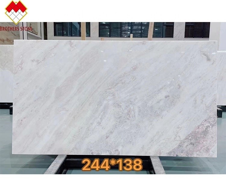 Fantasy moderne rose rose quartzite plaque Villa Marbre type Dolomite Polie grande plaque