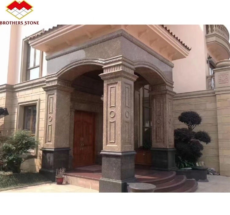 Granit d'or de Californie poli taillé sur mesure pour les escaliers et le cadre de porte en extérieur moderne
