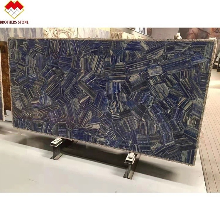 Carreaux modernes en bleu marbre de Bahia couleur bleue de granit bleu de Lémur pour décoration intérieure