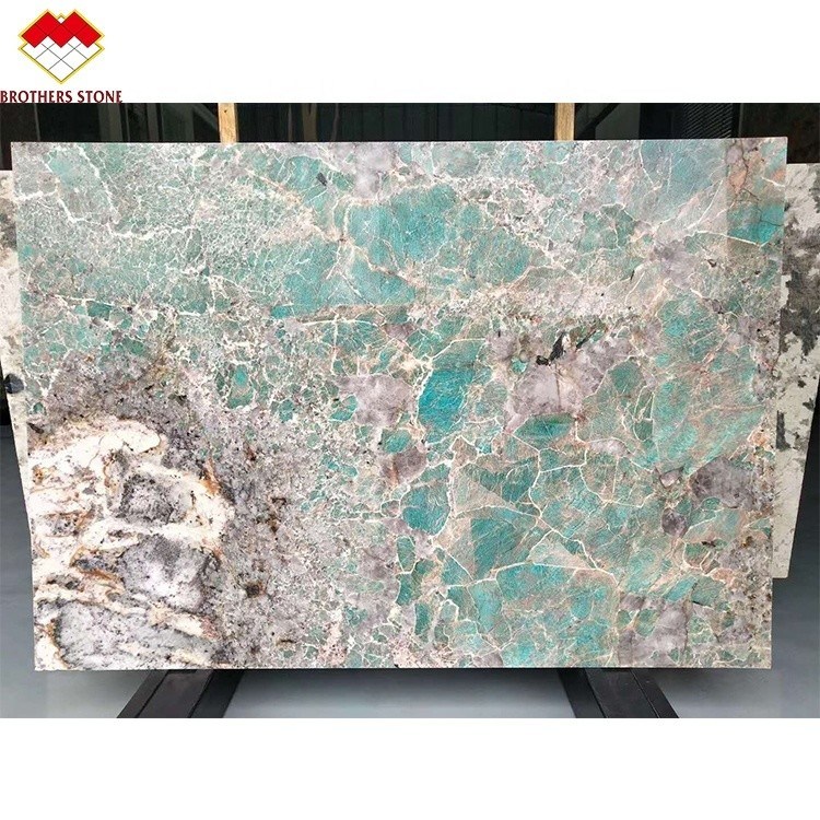 Carreaux et plancher en marbre brésilien Amazone vert quartzite dalle de pierre pour l'île Villa